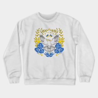 The dove of Peace Illustration | Ukraine flag colors Crewneck Sweatshirt